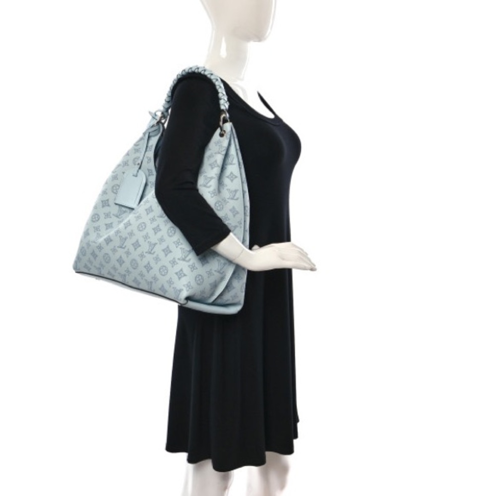 Louis Vuitton Blue Mahina Leather Caramel Bag - Picture 15 of 16